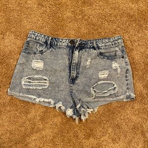 Forever 21 Acid Wash Jean Shorts